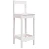 Stylish White Bar Chairs - Set of 2 | Solid Pine Wood