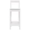 Stylish White Bar Chairs - Set of 2 | Solid Pine Wood