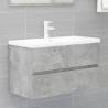 Sink Cabinet with Built-in Basin Concrete Grey Engineered Wood Colour concrete grey Size 80 x 38.5 x 45 cm Quantity in Package 1 Model with faucet & drain 