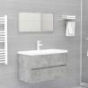 Sink Cabinet with Built-in Basin - Concrete Grey | Hipo Market