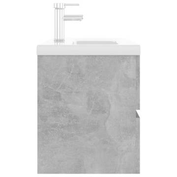 Sink Cabinet with Built-in Basin - Concrete Grey | Hipo Market