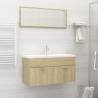 Bathroom Furniture Set Sonoma Oak Engineered Wood Colour sonoma oak Size 90 x 38.5 x 46 cm Number of 1 Number of Pieces 