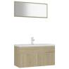 Stylish Sonoma Oak Bathroom Furniture Set - Hipomarket