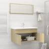 Stylish Sonoma Oak Bathroom Furniture Set - Hipomarket