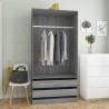 Wardrobe Grey Sonoma 100x50x200 cm Engineered Wood Colour grey sonoma Size 100 x 50 x 200 cm Quantity in Package 1 Amount 2 drawers 