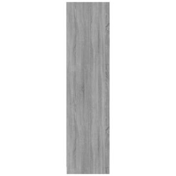 Stylish Grey Sonoma Wardrobe - 100x50x200 cm Engineered Wood