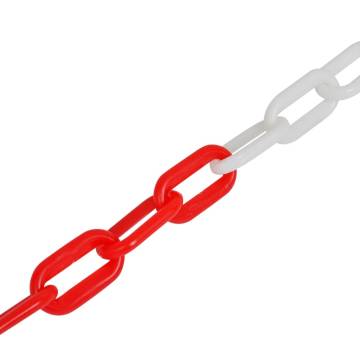 Warning Chains 2 pcs Red & White Plastic 30 m - Hipomarket