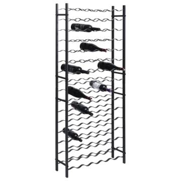 Sturdy Black Iron Wine Rack for 96 Bottles - Hipomarket