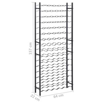 Sturdy Black Iron Wine Rack for 96 Bottles - Hipomarket