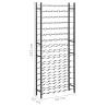 Sturdy Black Iron Wine Rack for 96 Bottles - Hipomarket