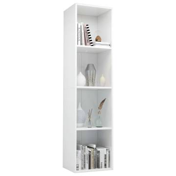 High Gloss White Book Cabinet/TV Cabinet | 36x30x143 cm