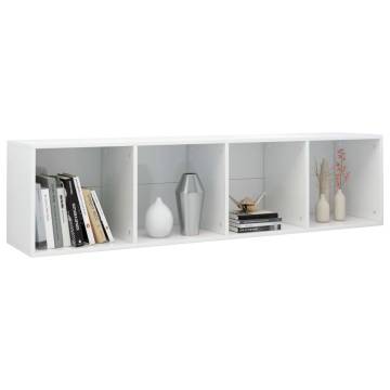 High Gloss White Book Cabinet/TV Cabinet | 36x30x143 cm