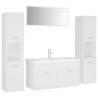 Stylish Bathroom Furniture Set - White Engineered Wood