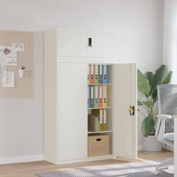 File Cabinet White 90x40x180 cm - Durable Steel Storage