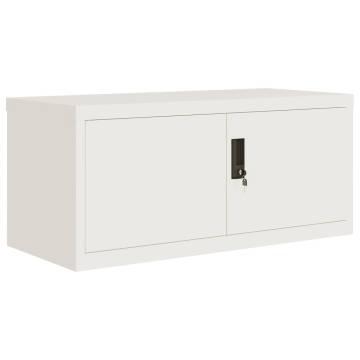 File Cabinet White 90x40x180 cm - Durable Steel Storage