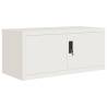 File Cabinet White 90x40x180 cm - Durable Steel Storage