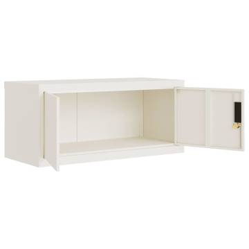 File Cabinet White 90x40x180 cm - Durable Steel Storage