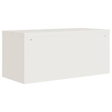 File Cabinet White 90x40x180 cm - Durable Steel Storage