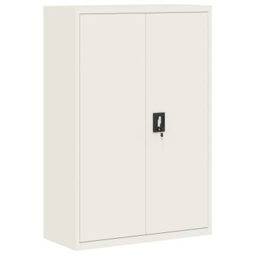 File Cabinet White 90x40x180 cm - Durable Steel Storage