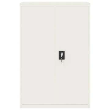 File Cabinet White 90x40x180 cm - Durable Steel Storage