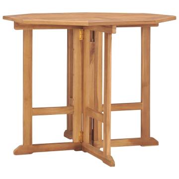 Folding Garden Dining Table - Solid Teak Wood 90x90 cm