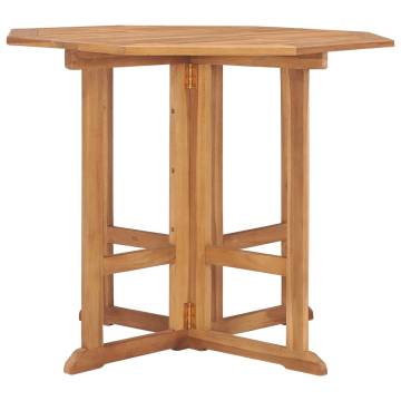 Folding Garden Dining Table - Solid Teak Wood 90x90 cm