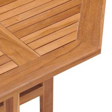 Folding Garden Dining Table - Solid Teak Wood 90x90 cm