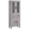 Stylish Highboard Grey Sonoma | Durable Engineered Wood