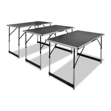 Pasting Table Set - 3 Foldable & Height Adjustable Tables