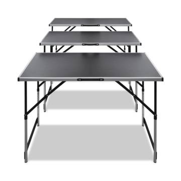 Pasting Table Set - 3 Foldable & Height Adjustable Tables