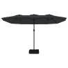 Double-Head Parasol with LEDs - Black | Hipomarket UK