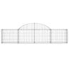 Arched Gabion Baskets - 25 pcs Galvanised Iron | Hipomarket UK