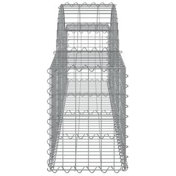 Arched Gabion Baskets - 25 pcs Galvanised Iron | Hipomarket UK