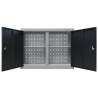 Industrial Wall Mounted Tool Cabinet - Grey & Black Style