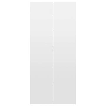 High Gloss White Shoe Cabinet - 80x35.5x180 cm | HipoMarket