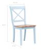 Grey Dining Chairs Set - 2 pcs Solid Rubber Wood | HipoMarket UK