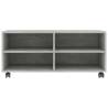 Trendy Concrete Grey TV Cabinet with Castors - 90x35x35 cm