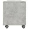 Trendy Concrete Grey TV Cabinet with Castors - 90x35x35 cm