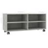 Trendy Concrete Grey TV Cabinet with Castors - 90x35x35 cm