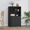 Highboard Black 60x35.5x103.5 cm Engineered Wood Colour black Quantity in Package 1 