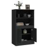 Stylish Highboard Black 60x35.5x103.5 cm - Engineered Wood