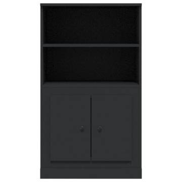 Stylish Highboard Black 60x35.5x103.5 cm - Engineered Wood