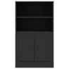 Stylish Highboard Black 60x35.5x103.5 cm - Engineered Wood