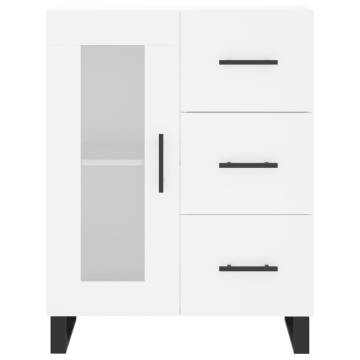 Stylish Highboard White - 69.5x34x180 cm Engineered Wood