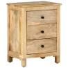 Rustic Solid Wood Mango Bedside Cabinet | 45x35x60 cm