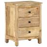 Rustic Solid Wood Mango Bedside Cabinet | 45x35x60 cm