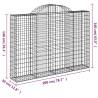 Arched Gabion Baskets - 3 pcs Galvanised Iron | Hipo Market