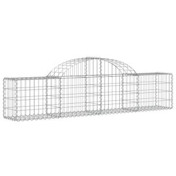 Arched Gabion Baskets - 18 pcs Galvanised Iron - hipomarket