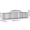 Arched Gabion Baskets - 18 pcs Galvanised Iron - hipomarket