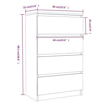 Sideboard Smoked Oak 60x35 cm - Stylish Storage Solution